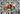 Tarhong Voerbak Hond Olive Melamine Houtprint / Teal Zeegroen
