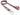 Morso Hondenriem Gerecycled Skyline Rood / Roze