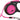 Flexi Rollijn New Classic Neon Tape Zwart / Roze