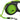 Flexi Rollijn New Classic Neon Tape Zwart / Groen
