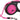 Flexi Rollijn New Classic Neon Tape Zwart / Roze
